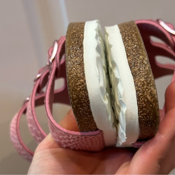 BIRKENSTOCK Florida Fresh Shinny Snake Rose Vegan Sandals Size 38 N - Picture 8 of 8